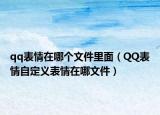 qq表情在哪个文件里面（QQ表情自定义表情在哪文件）
