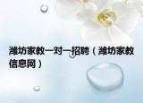 潍坊家教一对一招聘（潍坊家教信息网）