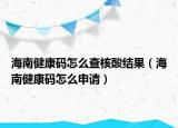 海南健康码怎么查核酸结果（海南健康码怎么申请）
