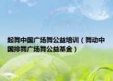 起舞中国广场舞公益培训（舞动中国排舞广场舞公益基金）