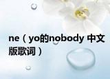ne（yo的nobody 中文版歌词）