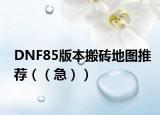 DNF85版本搬砖地图推荐（（急））