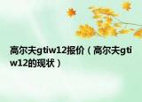 高尔夫gtiw12报价（高尔夫gtiw12的现状）