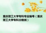 重庆理工大学专科专业编号（重庆理工大学专科分数线）