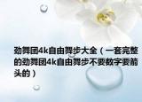 劲舞团4k自由舞步大全（一套完整的劲舞团4k自由舞步不要数字要箭头的）