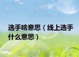 选手啥意思（线上选手什么意思）