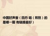 中国好声音（田丹 唱（煎熬）的是哪一期 有链接最好）