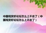 中国观赏虾论坛怎么上不去了（中国观赏虾论坛怎么上不去了）