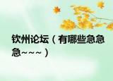钦州论坛（有哪些急急急~~~）