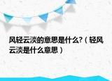 风轻云淡的意思是什么?（轻风云淡是什么意思）