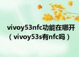 vivoy53nfc功能在哪开（vivoy53s有nfc吗）