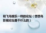 和飞鸟娱乐一样的论坛（悠悠鸟影视论坛是干什么的）