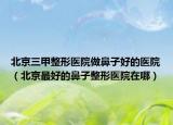 北京三甲整形医院做鼻子好的医院（北京最好的鼻子整形医院在哪）