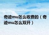 奇迹mu怎么收费的（奇迹mu怎么双开）