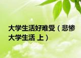 大学生活好难受（悲惨大学生活 上）