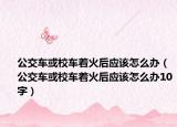 公交车或校车着火后应该怎么办（公交车或校车着火后应该怎么办10字）