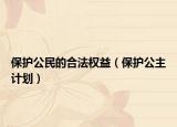 保护公民的合法权益（保护公主计划）
