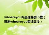 whoareyou你是谁韩剧下载（韩剧whoareyou有续集没）