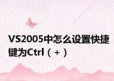 VS2005中怎么设置快捷键为Ctrl（+）