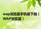 wap浏览器手机版下载（WAP浏览器）