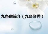 九条命简介（九条隆秀）