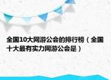 全国10大网游公会的排行榜（全国十大最有实力网游公会是）