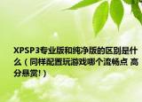 XPSP3专业版和纯净版的区别是什么（同样配置玩游戏哪个流畅点 高分悬赏!）