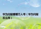 华为闪耀暖暖万人号（华为闪耀怎么样）