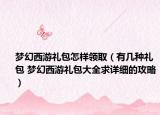梦幻西游礼包怎样领取（有几种礼包 梦幻西游礼包大全求详细的攻略）