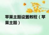 苹果主题设置教程（苹果主题）