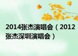 2014张杰演唱会（2012张杰深圳演唱会）