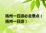 扬州一日游必去景点（扬州一日游）