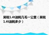 昊锐1.4t油耗几毛一公里（昊锐1.4t油耗多少）