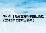 2022年卡塔尔世界杯中国队赛程（2022年卡塔尔世界杯）