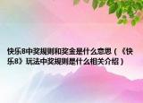 快乐8中奖规则和奖金是什么意思（《快乐8》玩法中奖规则是什么相关介绍）
