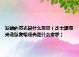 发蜡的哑光是什么意思（杰士派哑光造型发蜡哑光是什么意思）