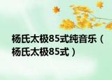 杨氏太极85式纯音乐（杨氏太极85式）