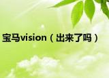 宝马vision（出来了吗）