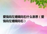 爱情向左婚姻向右什么意思（爱情向左婚姻向右）