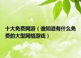 十大免费网游（谁知道有什么免费的大型网络游戏）