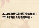 2011年有什么好看的青春偶像（2011年有什么好看的韩剧）