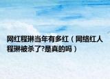 网红程琳当年有多红（网络红人程琳被杀了?是真的吗）