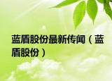蓝盾股份最新传闻（蓝盾股份）