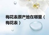 梅花表原产地在哪里（梅花表）