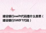 建设银行swift代码是什么意思（建设银行SWIFT代码）