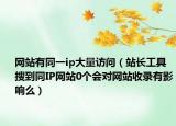 网站有同一ip大量访问（站长工具搜到同IP网站0个会对网站收录有影响么）