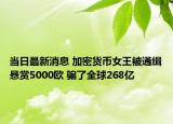 当日最新消息 加密货币女王被通缉悬赏5000欧 骗了全球268亿