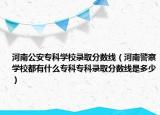 河南公安专科学校录取分数线（河南警察学校都有什么专科专科录取分数线是多少）