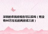 深圳的农民房现在可以买吗（有没有60万左右的两房或三房）