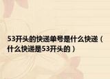 53开头的快递单号是什么快递（什么快递是53开头的）